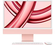 Apple iMac 24" med Retina 4.5K-skärm, Apple M3 8-Core CPU 10-Core GPU, 8 GB, 512 GB SSD - Rosa