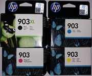 Cartouches d'encre originales HP 903XL noir et HP 903 1x cyan, 1x magenta, 1x jaune pour HP Officejet 6950, HP Officejet Pro 6960