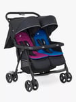 Joie Aire twin stroller in Rosie and Sea with raincover From birth to 15kg
