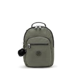Kipling SEOUL S, Small Backpack with Laptop Protection 13 Inch, 35 cm, 14 L, 0.50 kg, Green Moss