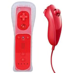Nintendo Wii Rouge manette Telecommande Nunchuck