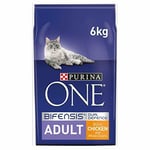 Purina One Adult Cat Food Chicken And Whole Grains 6kg Dual Defence For Cats