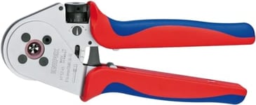 Knipex Four-Mandrel Crimping Pliers for turned contacts chrome-plated, with multi-component grips 250 mm 97 52 65 A
