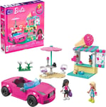 Barbie MEGA Building Toys Convertible Car & Ice Cream Stand With 225 Pieces