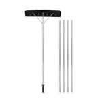 148-608 cm snöskyffel i aluminium med halkfritt handtag och silverplastblad