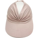 Dam solskydd keps bred brätte sommar UV-skydd strand sport keps，rosa