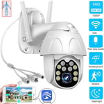 wifi ptz ip camera outdoor, 1080p hd wireless cctv camera, 2MP high speed dome CCTV home security camera with two-way audio, human detection, remote monitoring, waterproof function, support Onvif