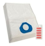 Microfibre Dust Bags for NILFISK Vacuum Cleaner Hoover Pack of 5 + Fresheners