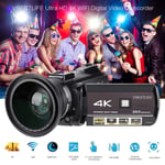 Mavis Laven Camera Camcorder Digital,Portable 4K UHD WiFi 30X Digital Zoom 3.1inch Touch Screen DV Camera Camcorder Digital Camcorder Video DV Camera for Home Party, Outdoor Camping, etc.(UK)