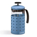Morphy Richards Accents Coffee Maker 8 Cup Stainless Steel Glass Cafetieres Blue