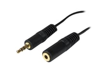StarTech.com 12 ft. (3.7 m) 3.5mm Audio Extension Cable - PC Speaker Extension Audio Cable - Strain Relief - Black - Aux Cable (MU12MF) - forlængerkabel til audio - 3.7 m
