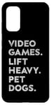 Coque pour Galaxy S20 Jeux vidéo Lift Heavy Pet Dogs Funny Retro Gym Games Lover