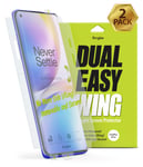 Ringke Dual Easy Wing Film [2 Pack] Compatible with OnePlus 8 Pro Screen Protector, Easy Application, Case-Friendly, Full Side Coverage