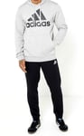 Mens Adidas Essentials Big Logo Cotton Hooded Tracksuit Hoody & Joggers Size 2XL