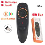 G10 no Gyro G10 G10S Pro voix télécommande 2.4G sans fil Air souris Gyroscope IR apprentissage pour Android tv box HK1 H96 Max X96 mini