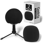Geekria Foam Windscreen for Blue Snowball, Snowball ICE Microphone (2 Pack)