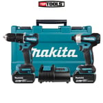 Makita DLX2414ST 18V BL Combi & Impact Drill + 2 x 5Ah Batteries, Charger & Case