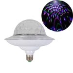 RGB Stage Light Rotating Bluetooth Music Bulb, LED Colorful Crystal Flying Saucer Magic Ball Light, for Party Festival Supplies