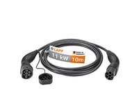 Laddkabel Typ 2, Upp Till 11 Kw, 10 M, Svart