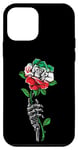 Coque pour iPhone 12 mini Iran Rose Squelette Pride Drapeau iranien Racines Souvenir de l'Iran