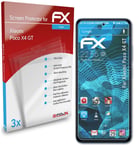 atFoliX 3x Screen Protection Film for Xiaomi Poco X4 GT Screen Protector clear