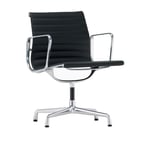 Vitra - EA 108, Polerat, Läder: Kat. L40 - Leather Premium Nero 66 - Kontorsstolar - Charles & Ray Eames - Svart