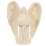 Puckator ANGP10 Candle Holder Kneeling Angel Resin Cream 15 x 12 x 18 cm, Stone, Mixed, Height 18cm Width 15cm Depth 12cm