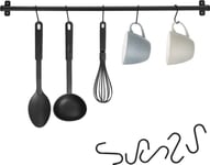 Orion Metallredskapsskena Svarta Krokar 78,5 Cm