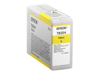 Epson T8504 - 80 ml - gul - original - blækpatron - for SureColor P800, P800 Designer Edition, SC-P800