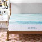 Linenspa 7,6 cm Gel Swirl Surmatelas en Mousse Visco-élastique, Mousse viscoélastique, Jumeau