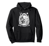 Bigfoot Play Guitar with Alien And UFO, Funny Alien Saying Pullover Hoodie