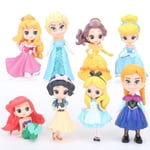 Disney Princess Frost Frozen Set 8-pack Anna Elsa Ariel 8cm