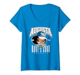 Womens Her Majesty of Augusta: The 762 Queen’s Afro Puff Glory V-Neck T-Shirt