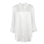 Pure Silk Nattskjorta Off-White, Lady Avenue