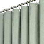 Duschdraperi 180 x 210 cm, extra långt salviagrön - set av slitstarkt