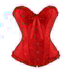 Europeisk och amerikansk palats bröstbindande bröllopsklänning sexig midjebindande magbindande väst midjebindande korsett MJ51 red XXXL