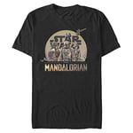 Star Wars Mandalorian Character Action Pose Organic Short Sleeve T-Shirt, Black, S