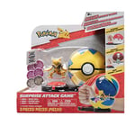 Pokémon PKW2730 - Surprise Attack Game - Abra avec Ballon de Flotte, Figurine Officielle avec Balle de Luxe
