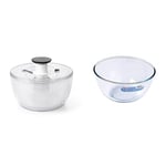 OXO Good Grips Salad Spinner & Pyrex Glass Bowl 3.0L, Pack of 1