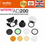 Godox AK-R1 Super Accessory Kit Honeycomb Snoot Diffuser and Filters For AD200