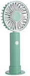 Portable Personal Fan Handsfree Mini Usb Neck Fan Rechargeable Handheld USB electric mini portable outdoor indoor small fan, adjustable three speed, suitable for home and travel（green）