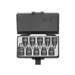 Force 4108 12 Power bits socket set Torx 10 st