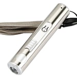 GJQDDP Electronic lighter, USB cigarette lighter rechargeable stainless steel lighter mini personalized gift electronic LED flashlight