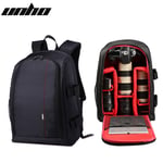 Large Size Camera Backpack Bag Waterproof Cover Laptop Double Padded Shoulder