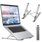 Laptop Stands, Adjustable Ergonomic Laptop Stand Holder Aluminum Ventilated Laptop Riser Foldable Portable Tablet Mount Compatible for new Macbook Pro Air and Asus Samsung HP Dell Acer 9 to 15.6 inch