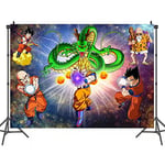 HONGFENG Toile de Fond Dragon Ball Z, bannière de Fond pour fête d'anniversaire pour Photographie, Fournitures de décoration de fête d'anniversaire, Multicolore, 1,5 x 0,9 m