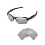 Walleva Polarized Titanium Replacement Lenses For Oakley Flak 2.0 XL Sunglasses