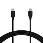 Amazon Basics - Câble de charge rapide USB-C vers USB-C 2.0 - Vitesse de 60Mo/s - Certifié USB-IF - Pour Apple iPhone 15, iPad, Samsung Galaxy, tablettes, ordinateurs portables - 3 m - Noir