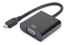 Micro HDMI to VGA converter adapter Typ D - VGA (D-Sub) connector, 3,5mm audio jack