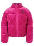 Juicy Couture Girls Velour Padded Jacket - Pink, Pink, Size 15-16 Years, Women